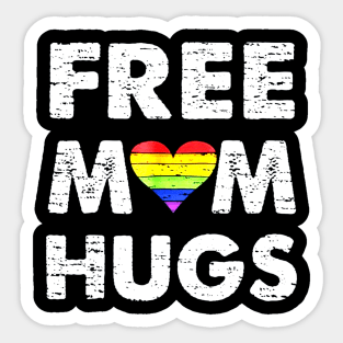 Free Mom Hugs Heart Rainbow LGPT Costume Gift Sticker